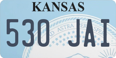 KS license plate 530JAI
