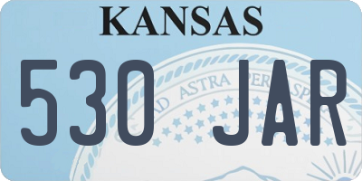 KS license plate 530JAR
