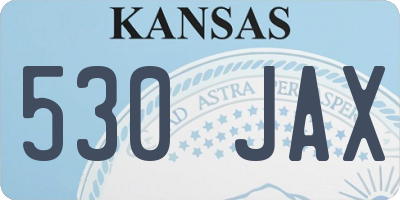 KS license plate 530JAX