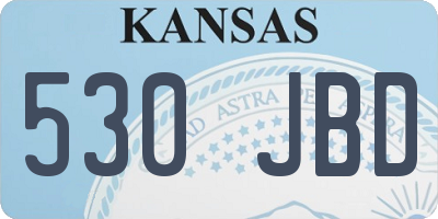 KS license plate 530JBD