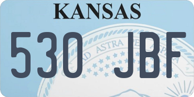KS license plate 530JBF