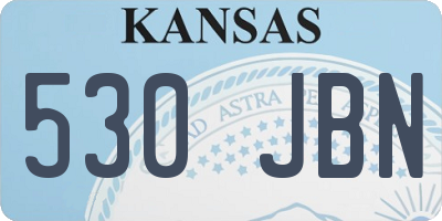 KS license plate 530JBN