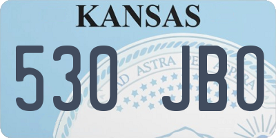 KS license plate 530JBO