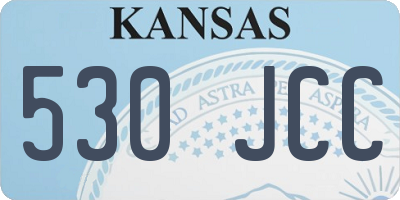 KS license plate 530JCC