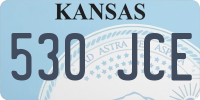 KS license plate 530JCE