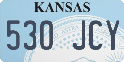 KS license plate 530JCY