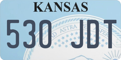KS license plate 530JDT