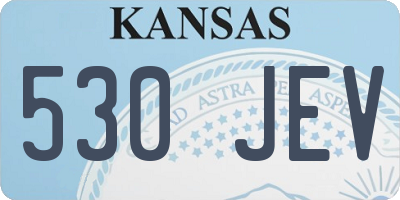KS license plate 530JEV