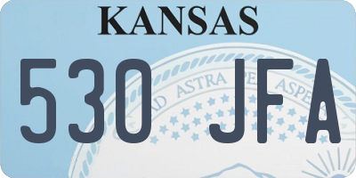 KS license plate 530JFA