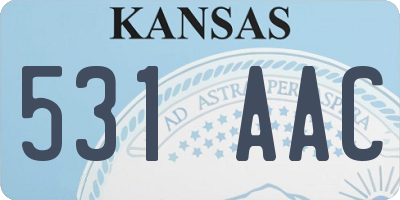 KS license plate 531AAC