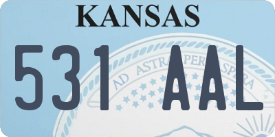 KS license plate 531AAL