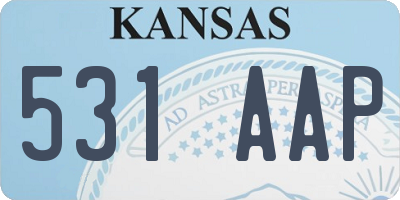KS license plate 531AAP