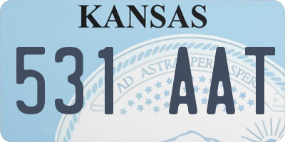 KS license plate 531AAT