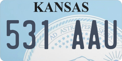 KS license plate 531AAU