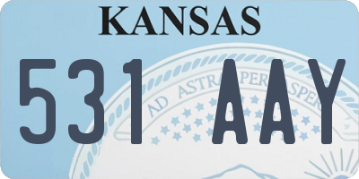 KS license plate 531AAY