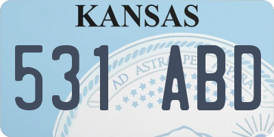 KS license plate 531ABD