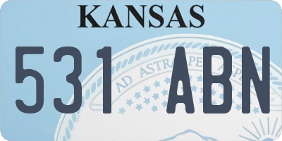 KS license plate 531ABN