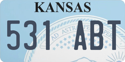 KS license plate 531ABT
