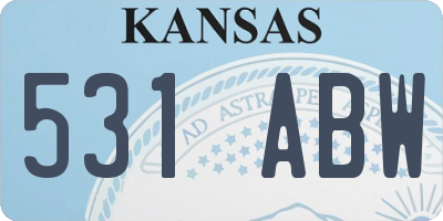 KS license plate 531ABW