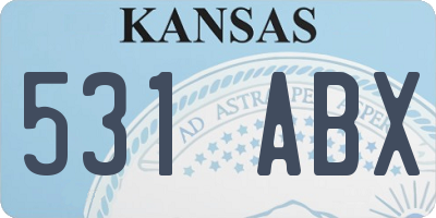 KS license plate 531ABX