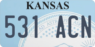 KS license plate 531ACN