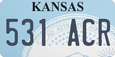 KS license plate 531ACR