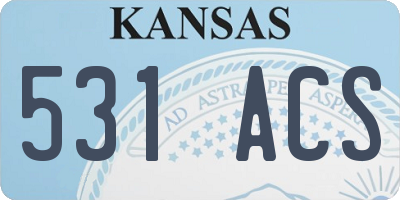 KS license plate 531ACS