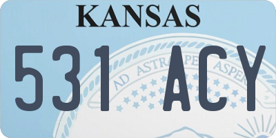 KS license plate 531ACY