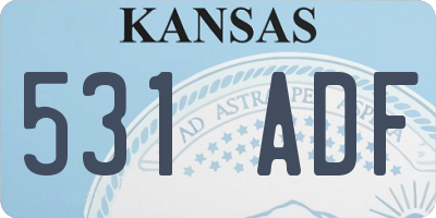 KS license plate 531ADF