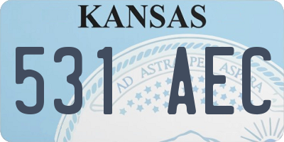KS license plate 531AEC