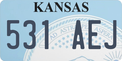 KS license plate 531AEJ