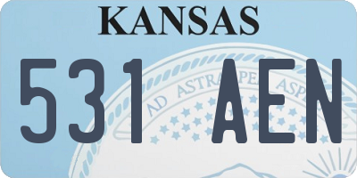 KS license plate 531AEN