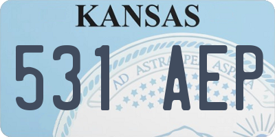 KS license plate 531AEP