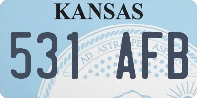 KS license plate 531AFB