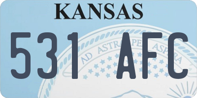 KS license plate 531AFC