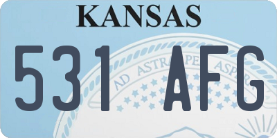 KS license plate 531AFG
