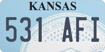 KS license plate 531AFI