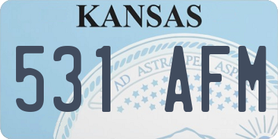 KS license plate 531AFM