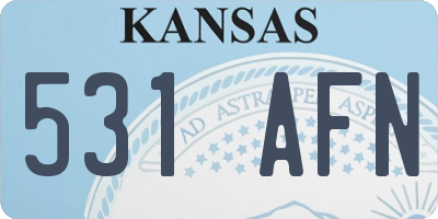 KS license plate 531AFN