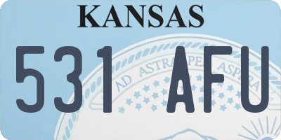 KS license plate 531AFU