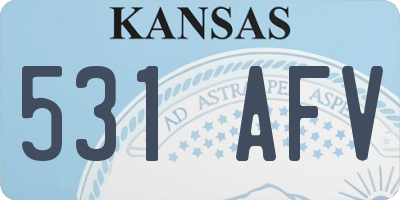 KS license plate 531AFV