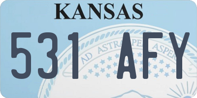 KS license plate 531AFY