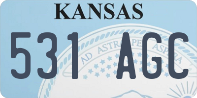 KS license plate 531AGC