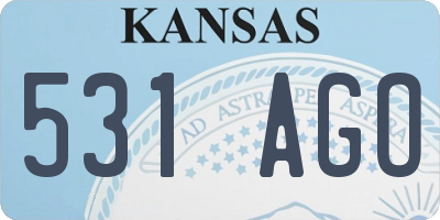 KS license plate 531AGO