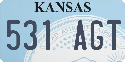 KS license plate 531AGT