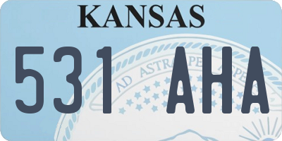 KS license plate 531AHA