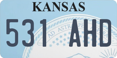 KS license plate 531AHD