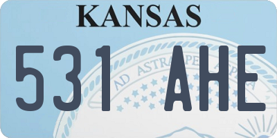 KS license plate 531AHE