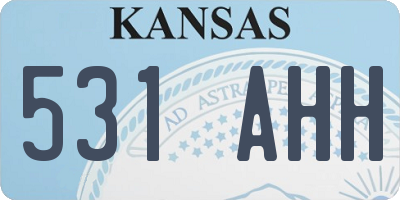 KS license plate 531AHH