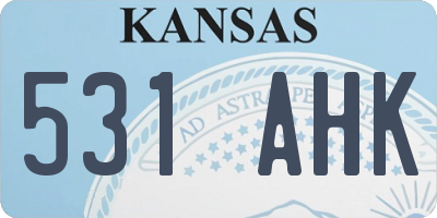 KS license plate 531AHK